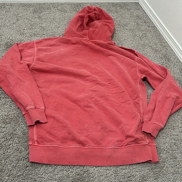 BOSS Hoodie Mens XL Pink  Pullover Sweatshirt Responsible Drawstring Cotton - Picture 6 of 6